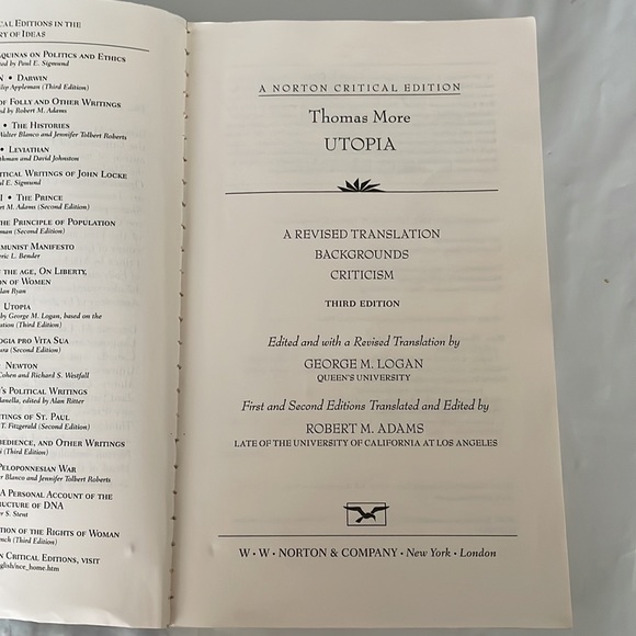 Utopia- Thomas More (Norton Critical Edition, Third Edition) - Picture 4 of 5